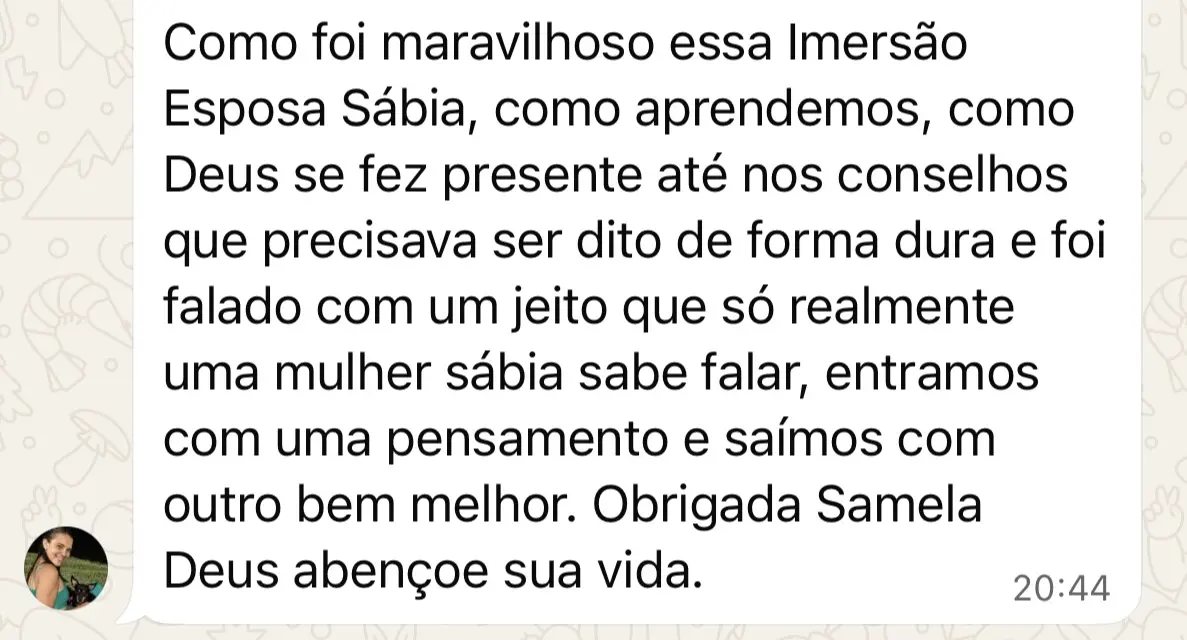 Depoimento de aluna do Solo Fértil