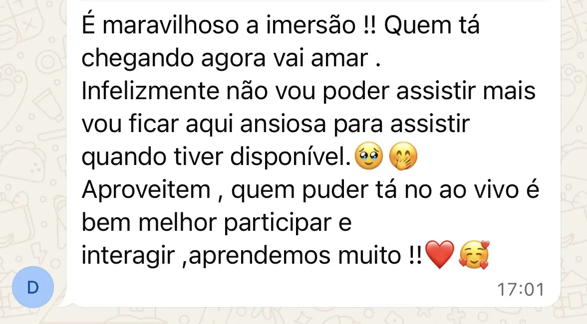 Depoimento de aluna do Solo Fértil