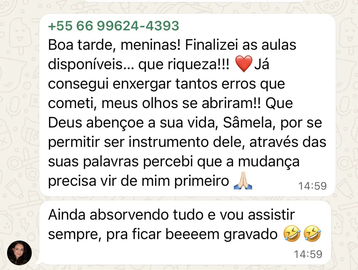 Depoimento de aluna do Solo Fértil